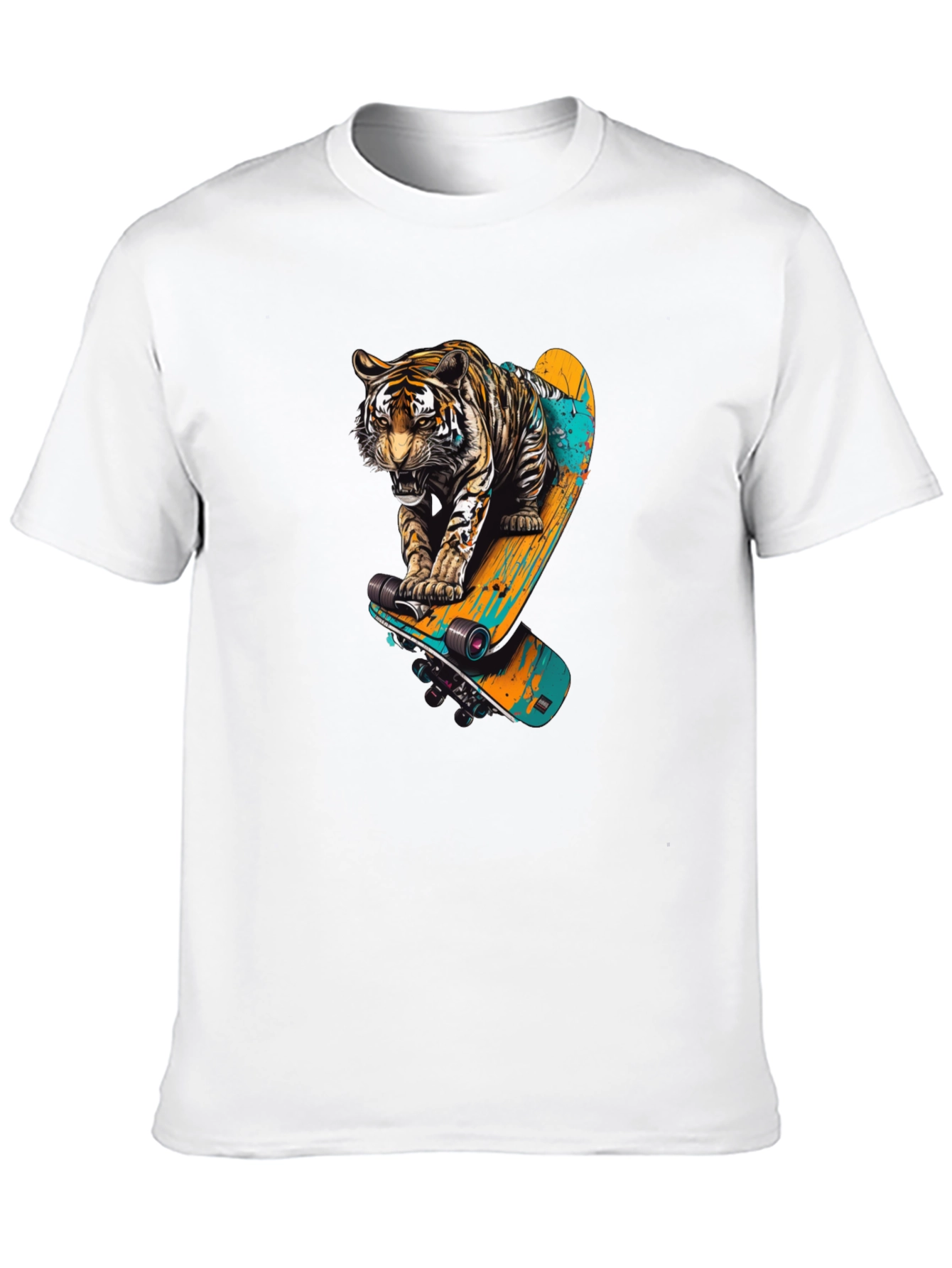 Tiger Skateboard Graphic T-Shirt
