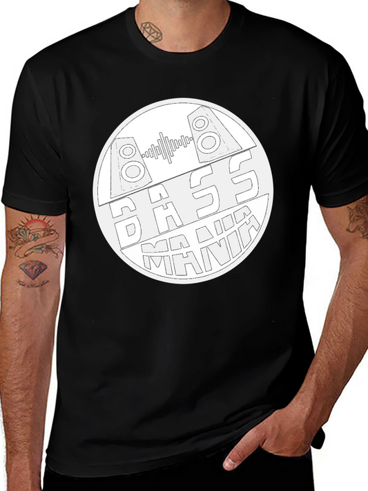 Bass Mania Graphic Tee - Black Cotton Blend