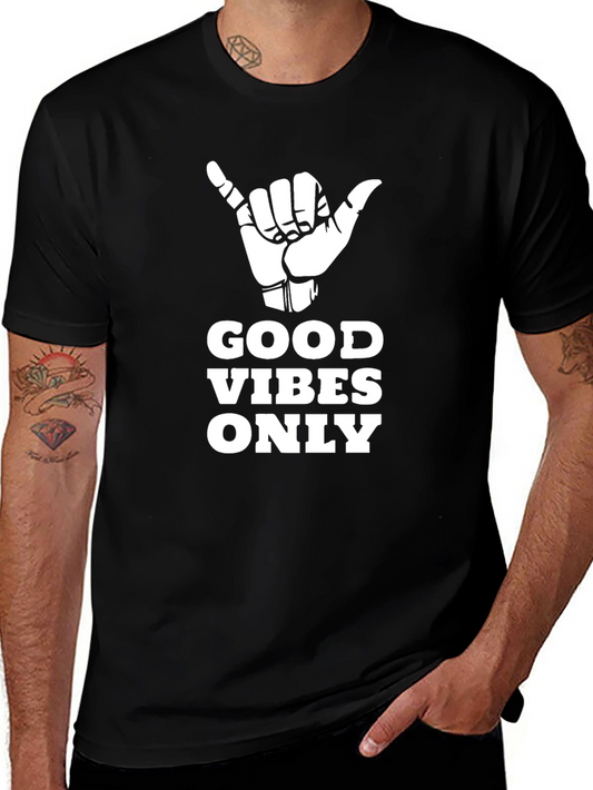 Good Vibes Only Black Graphic T-Shirt