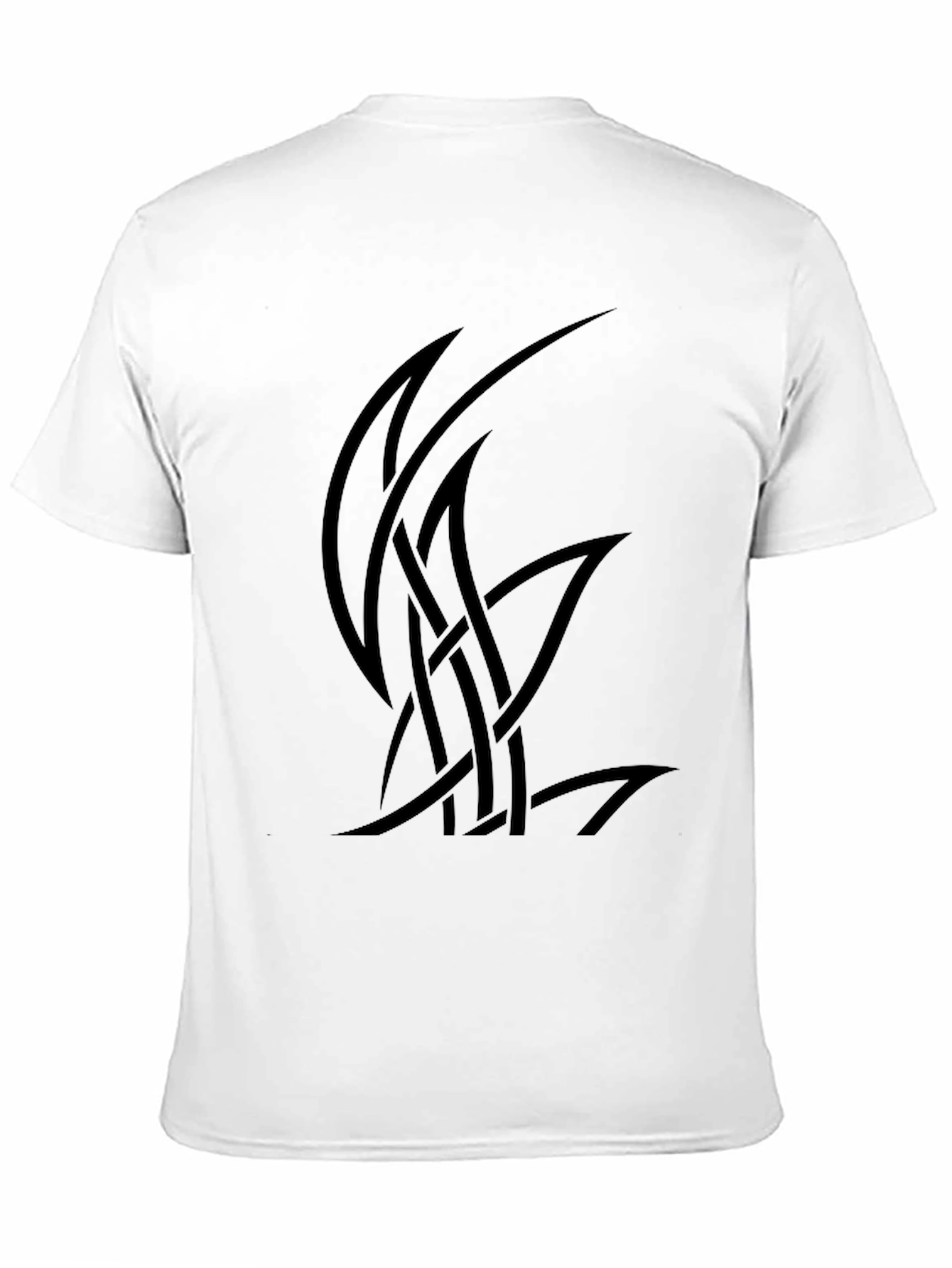 Mens Black Graphic Tee - Abstract Knot Design