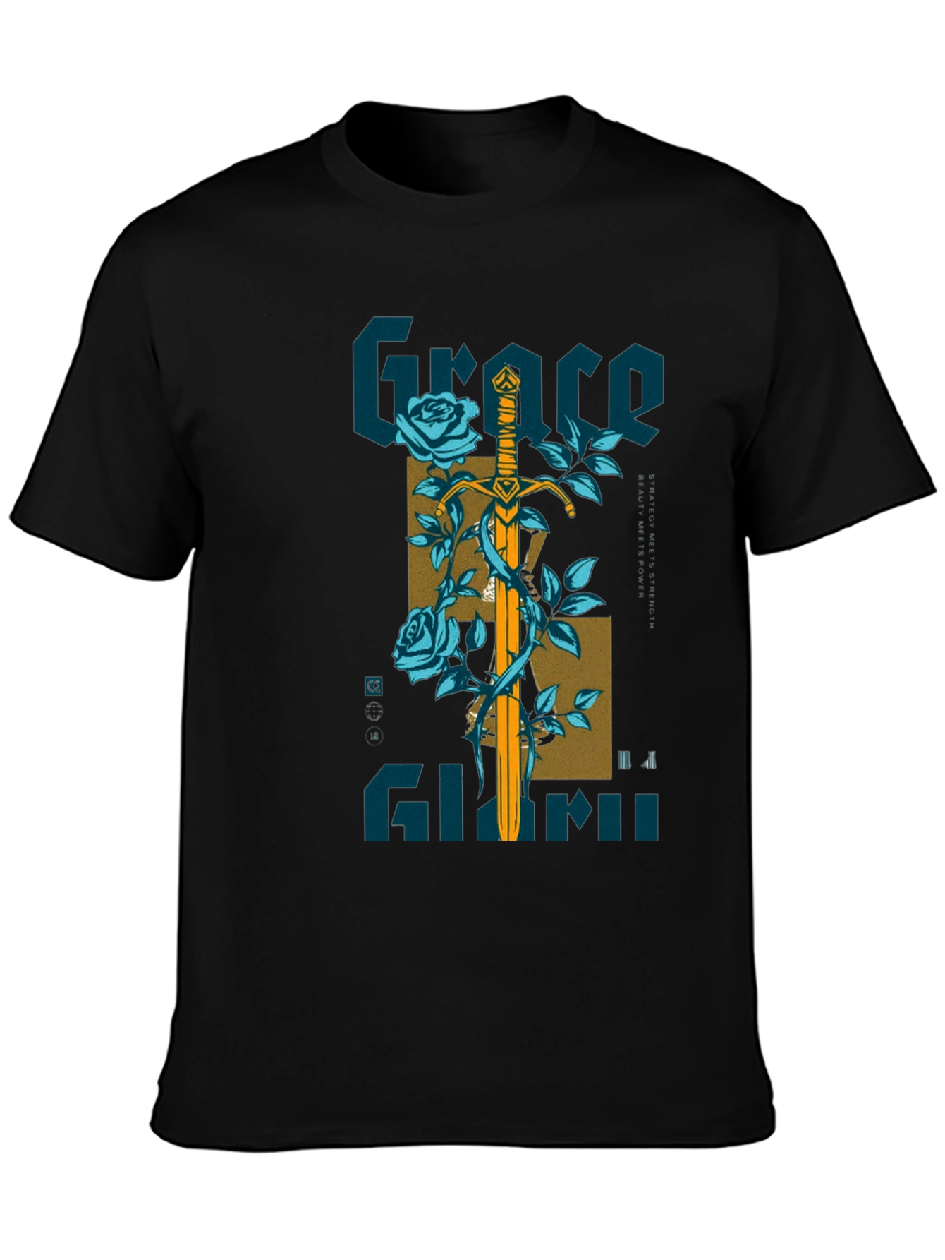 Grace Sword Graphic Tee - Mens Black T-Shirt