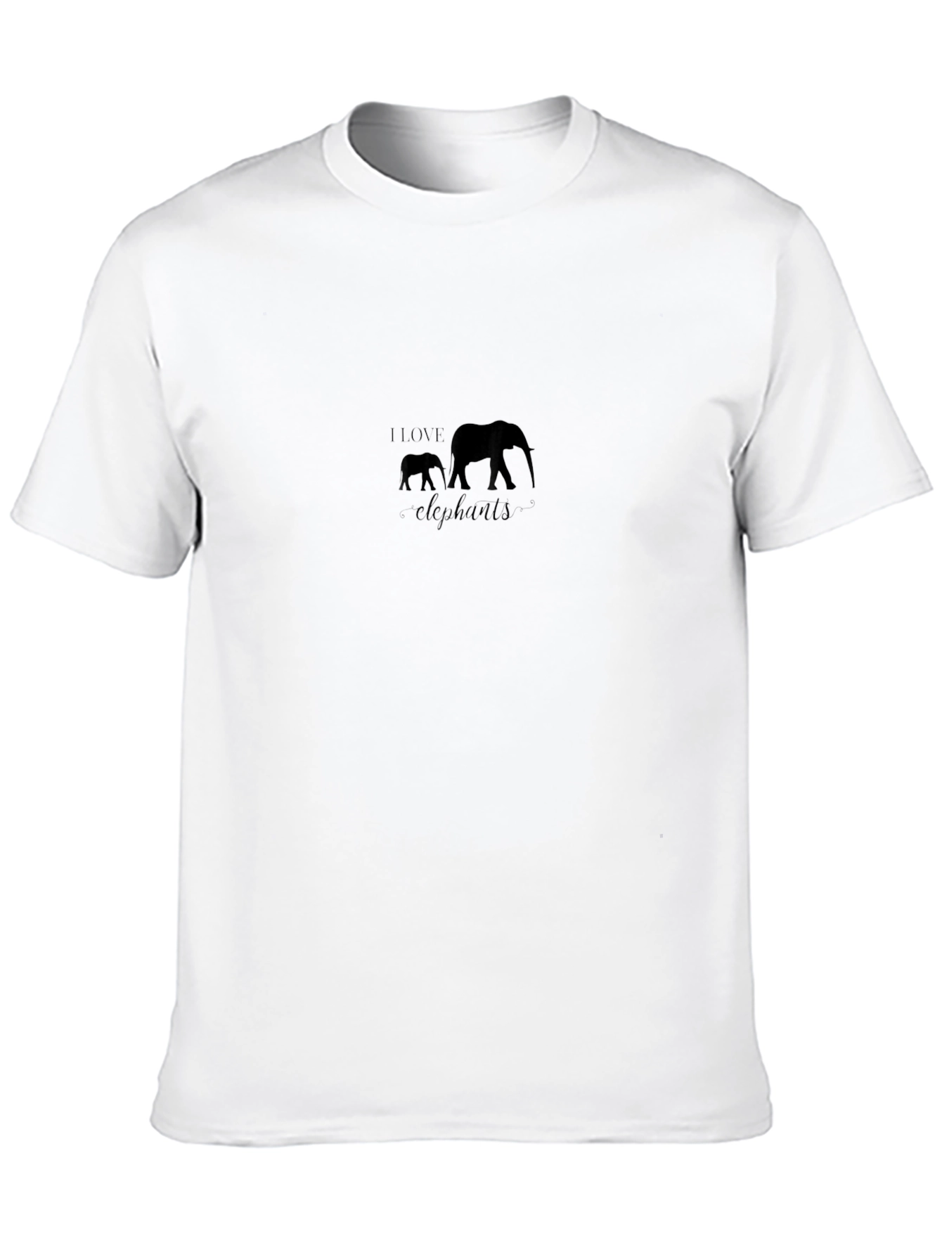 Black Love Elephants Graphic T-Shirt