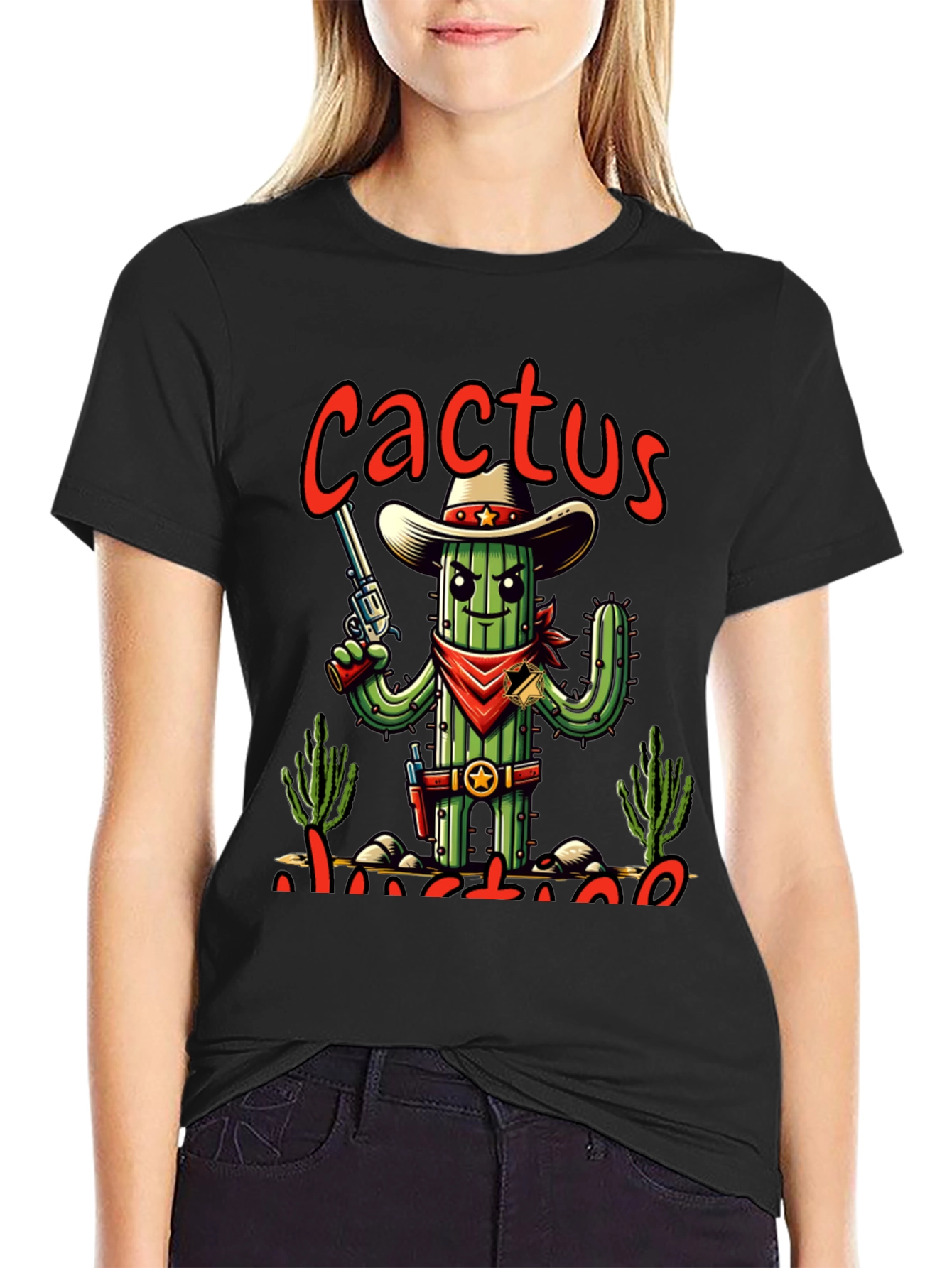 Cactus Justice Graphic Tee - Western Style