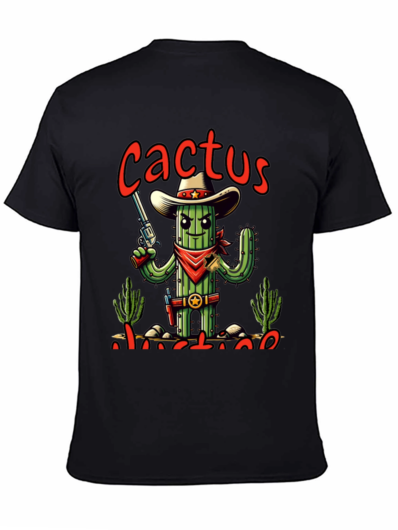 Cactus Justice Graphic Tee - Western Style