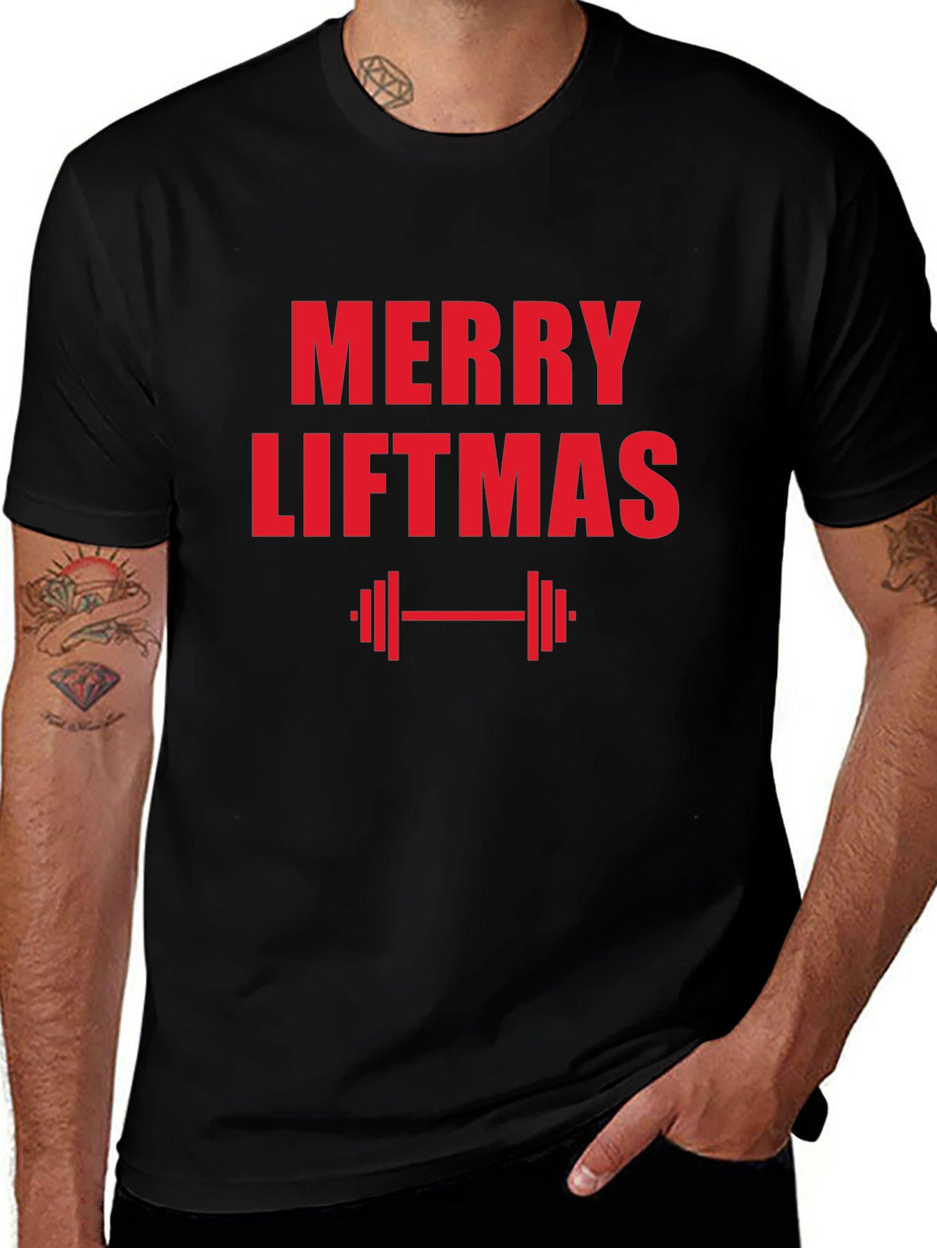 Merry Liftmas Black T-Shirt