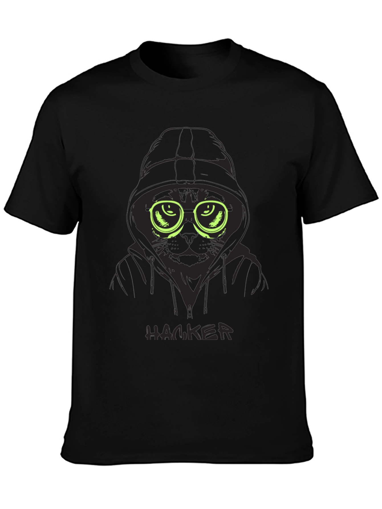 Hacker Cat Graphic Tee - Cool & Unique Design
