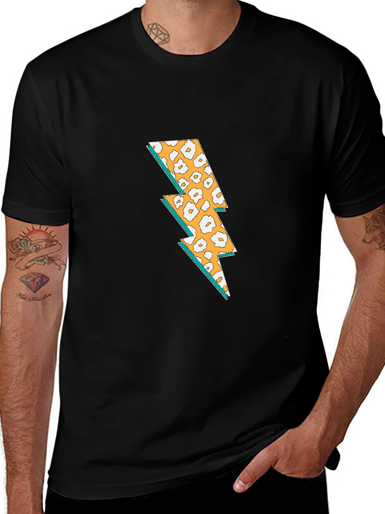 Leopard Lightning Bolt Graphic Tee