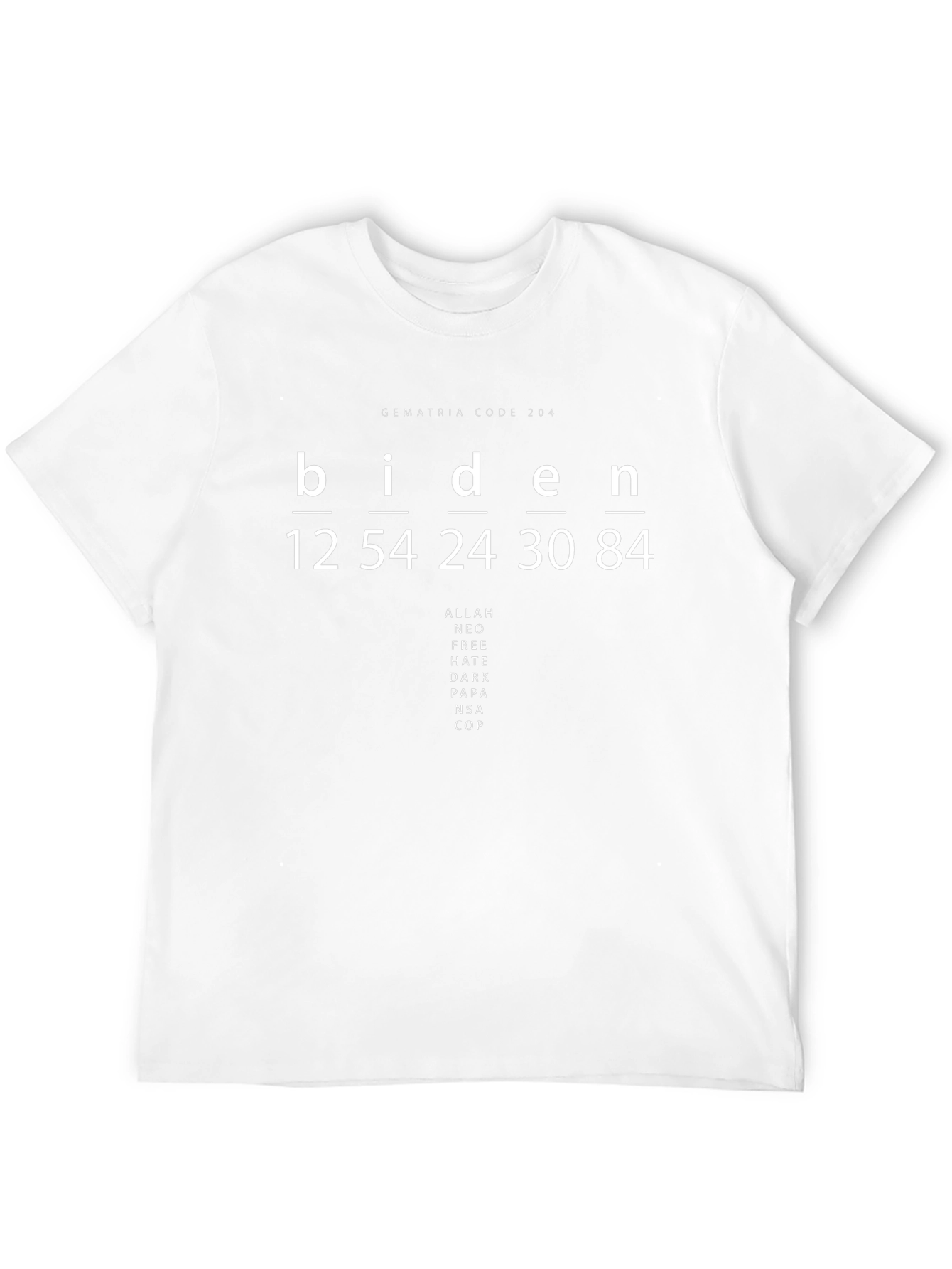 Biden Gematria Code T-Shirt
