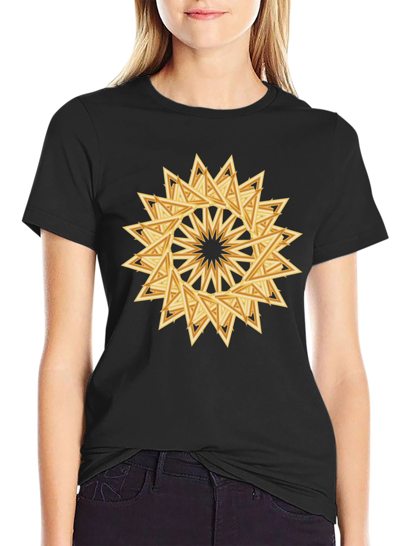 Geometric Triangle Starburst Graphic Tee