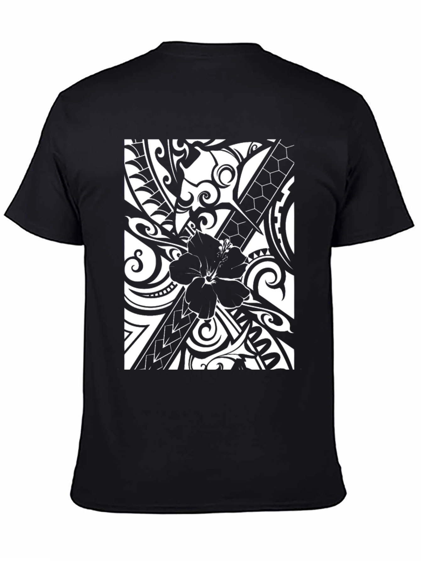Hibiscus Tribal Print Graphic Tee