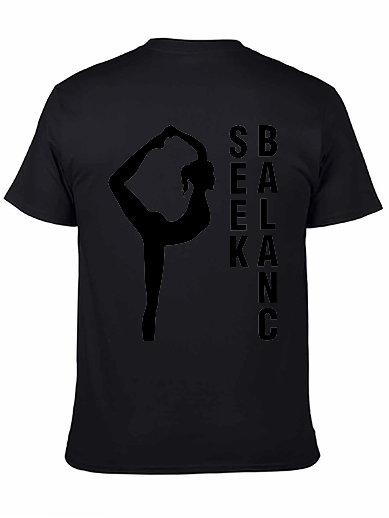 Yoga Balance Black T-Shirt
