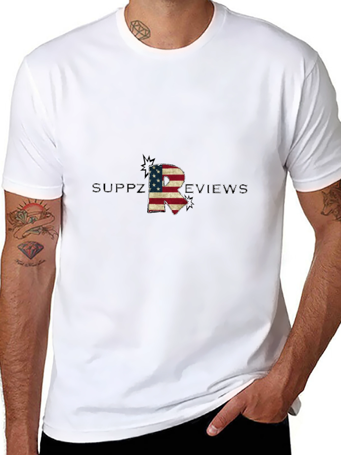 Suppz Reviews American Flag Letter R T-Shirt