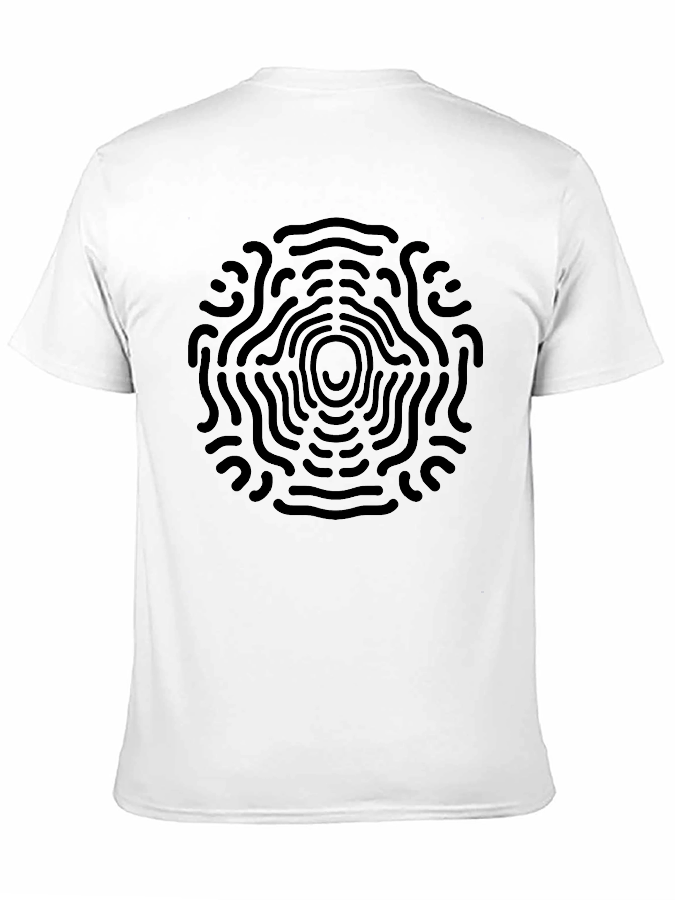 Abstract Circular Design Black T-Shirt