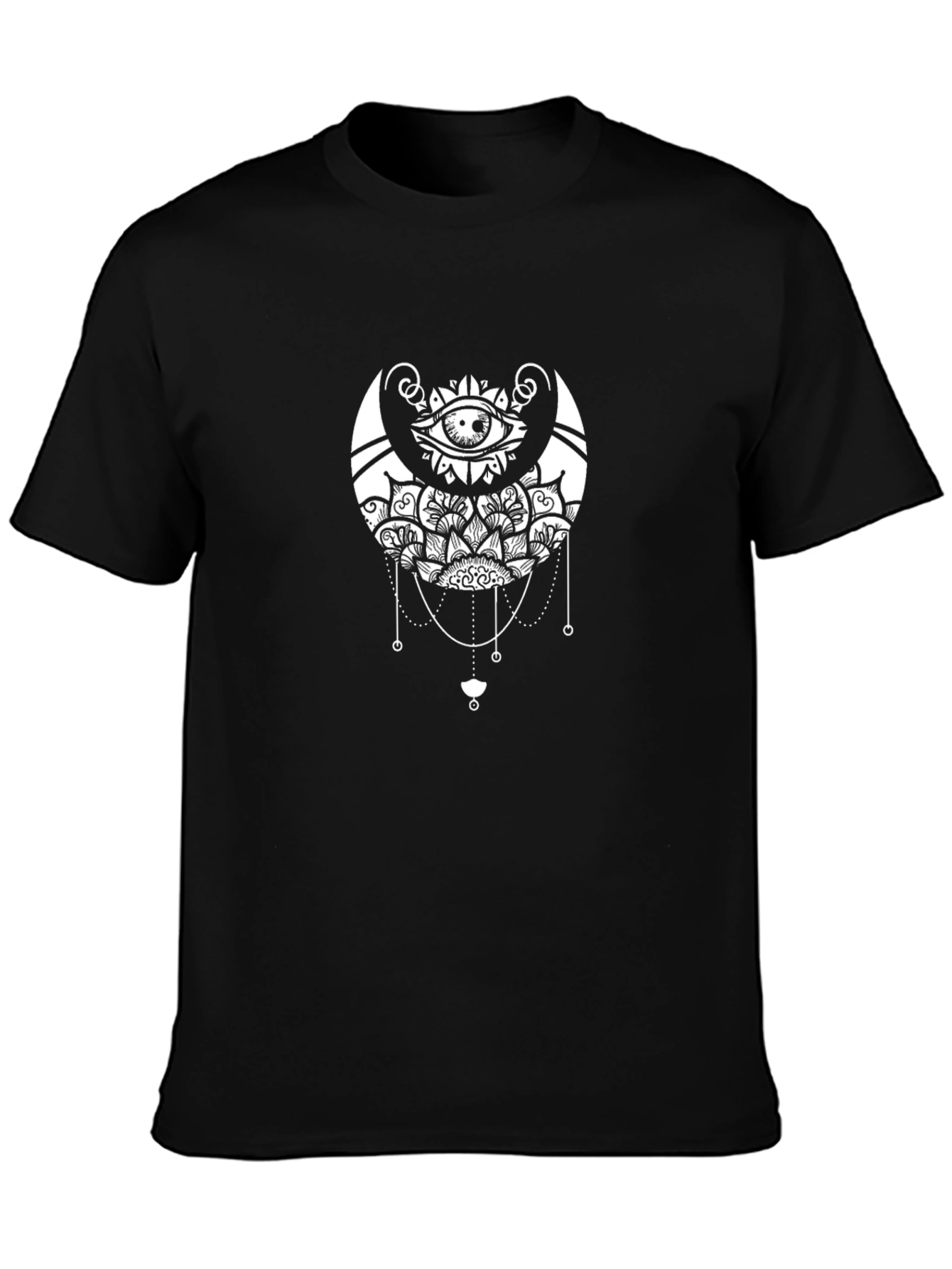 Mystic Eye Mandala Graphic Black T-Shirt