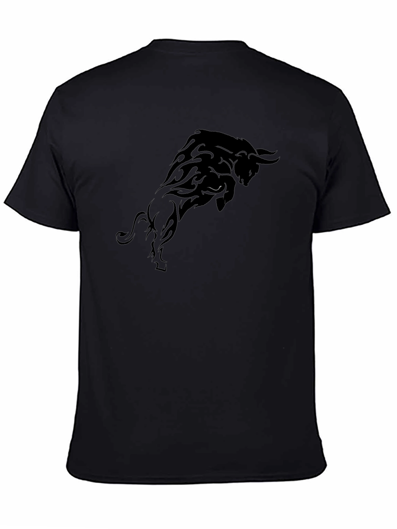 Black Bull Graphic T-Shirt - Bold Statement Tee