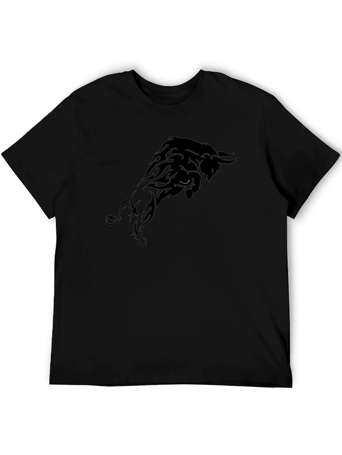 Black Bull Graphic T-Shirt - Bold Statement Tee