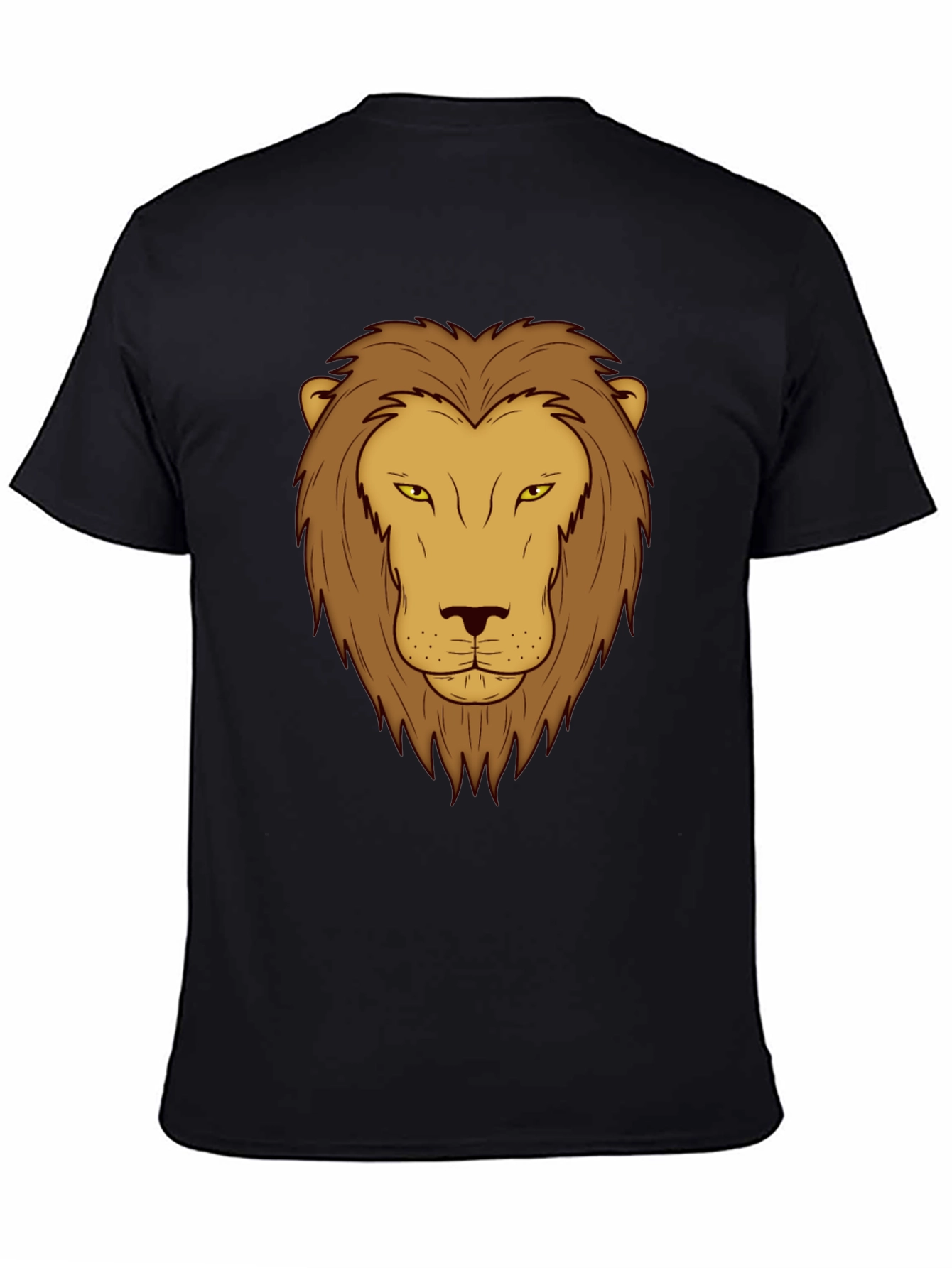 Lion Graphic Print T-Shirt - Black