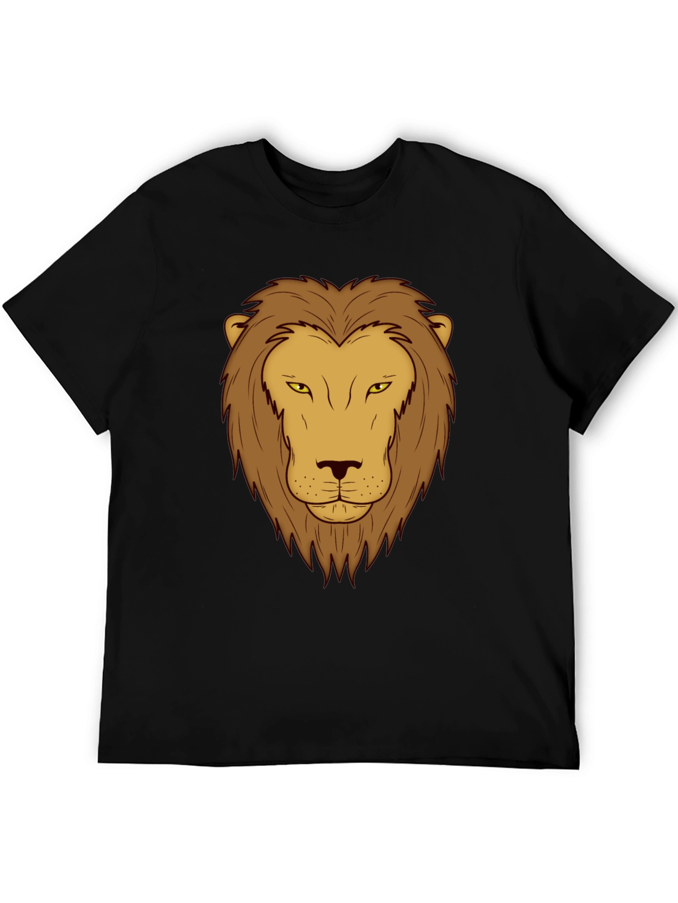Lion Graphic Print T-Shirt - Black