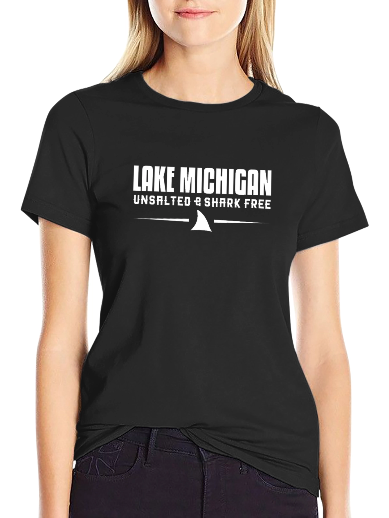 Lake Michigan Novelty T-Shirt - Unsalted & Shark Free