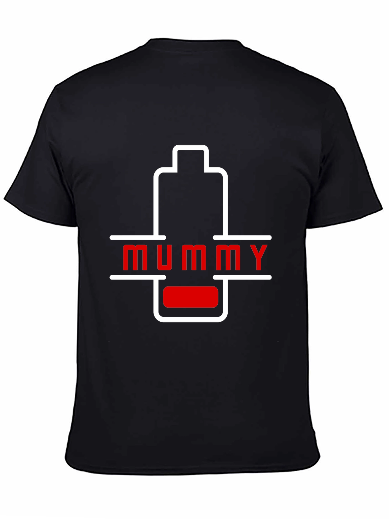 Mummy Low Battery Graphic T-Shirt - Unique Gift!