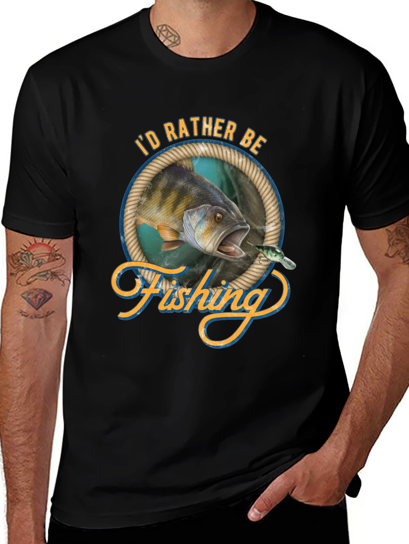 Fishing Graphic Tee - Id Rather Be Fishing!