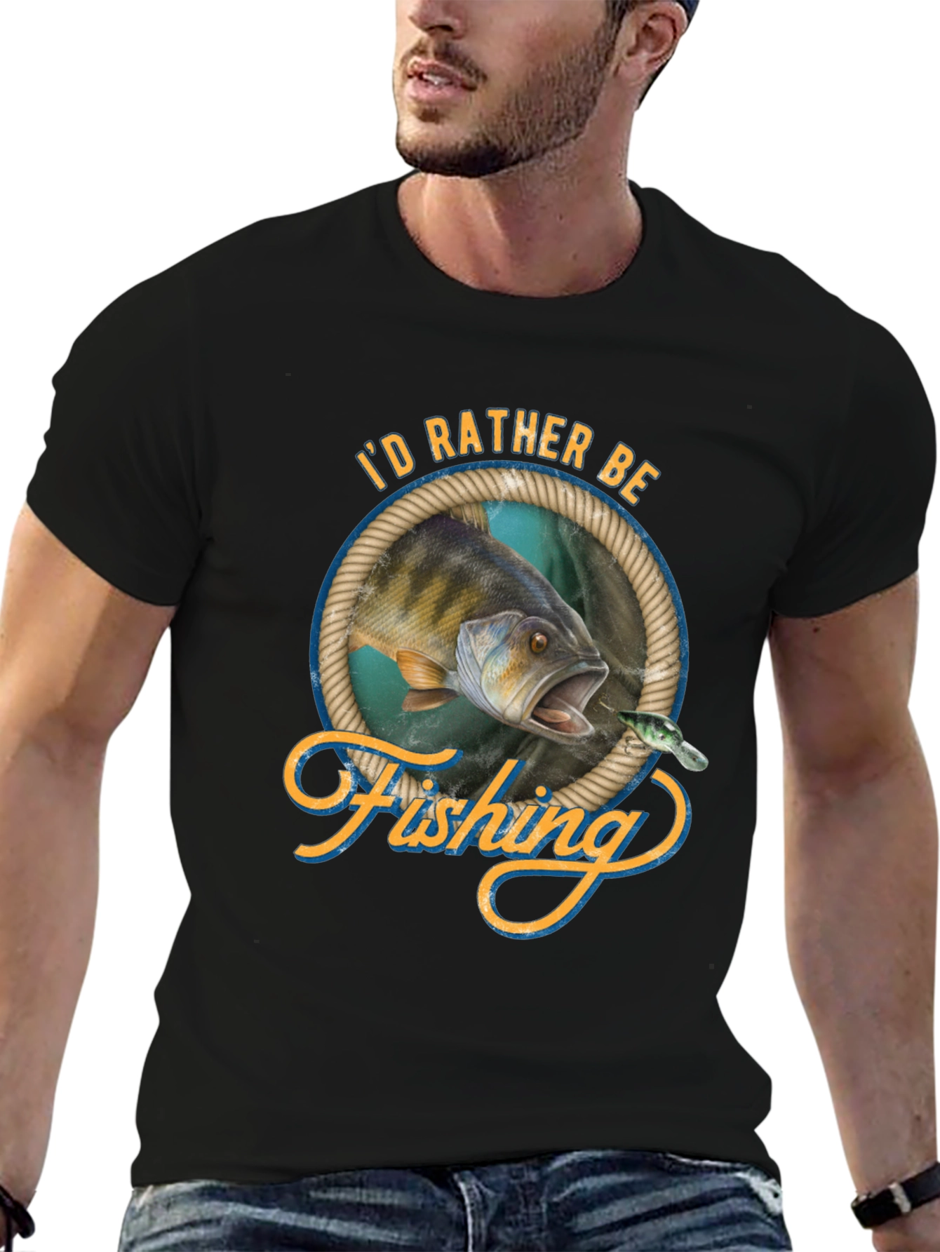 Fishing Graphic Tee - Id Rather Be Fishing!