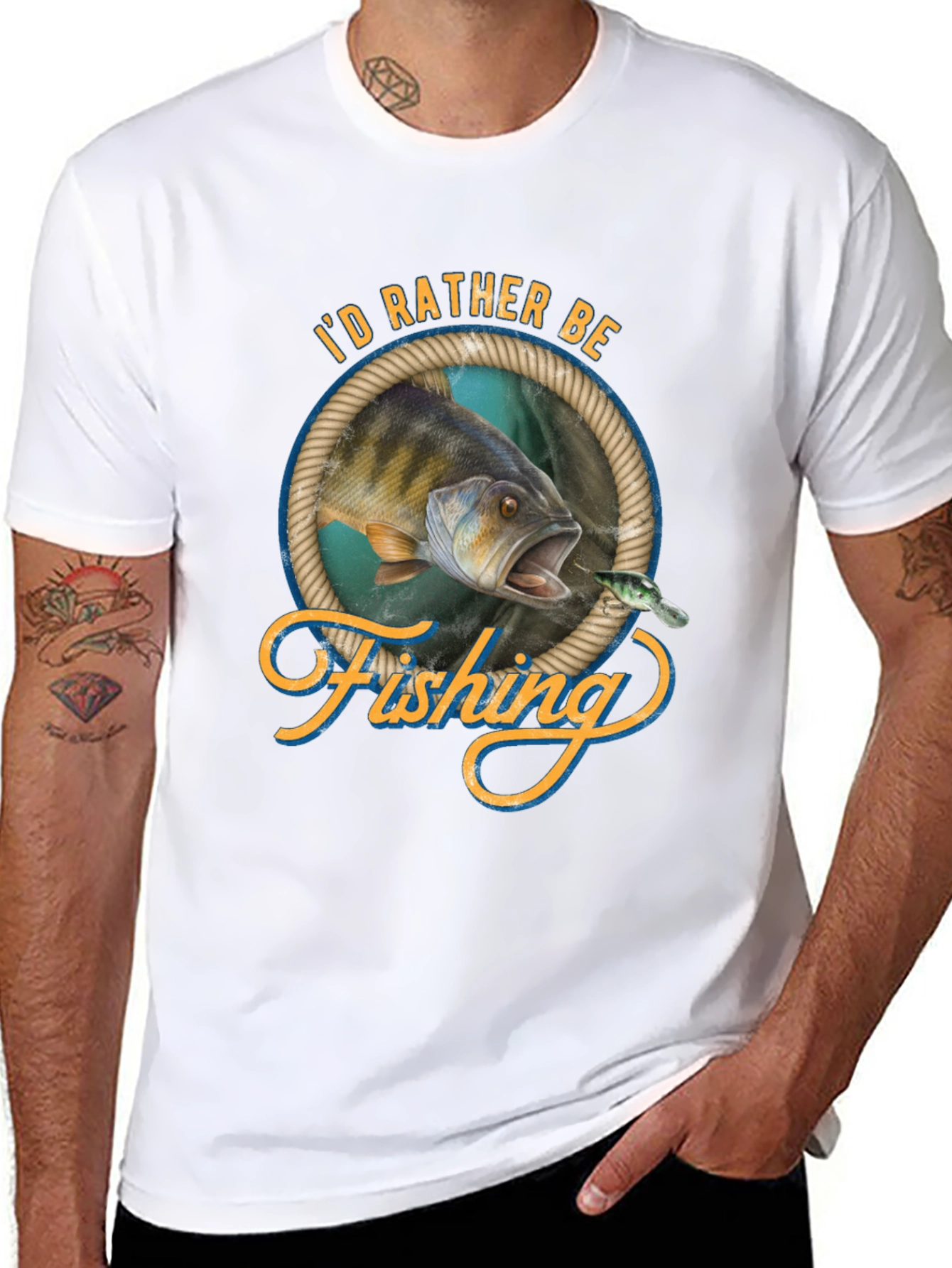 Fishing Graphic Tee - Id Rather Be Fishing!