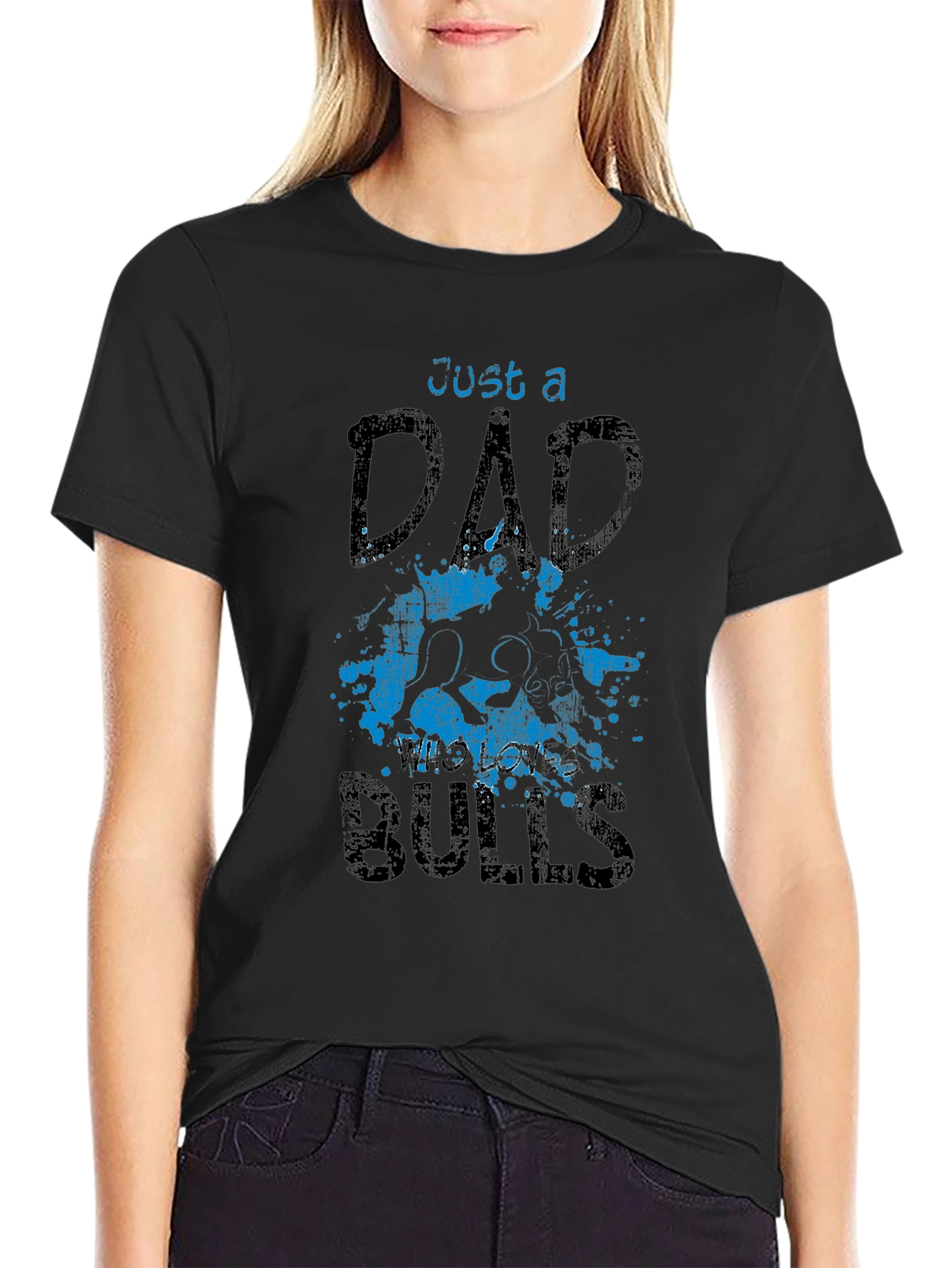 Just a Dad Who Loves Bulls T-Shirt