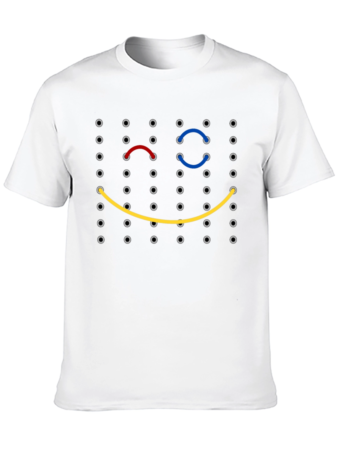 Lace-Up Smiley Face T-Shirt - Unique Graphic Tee