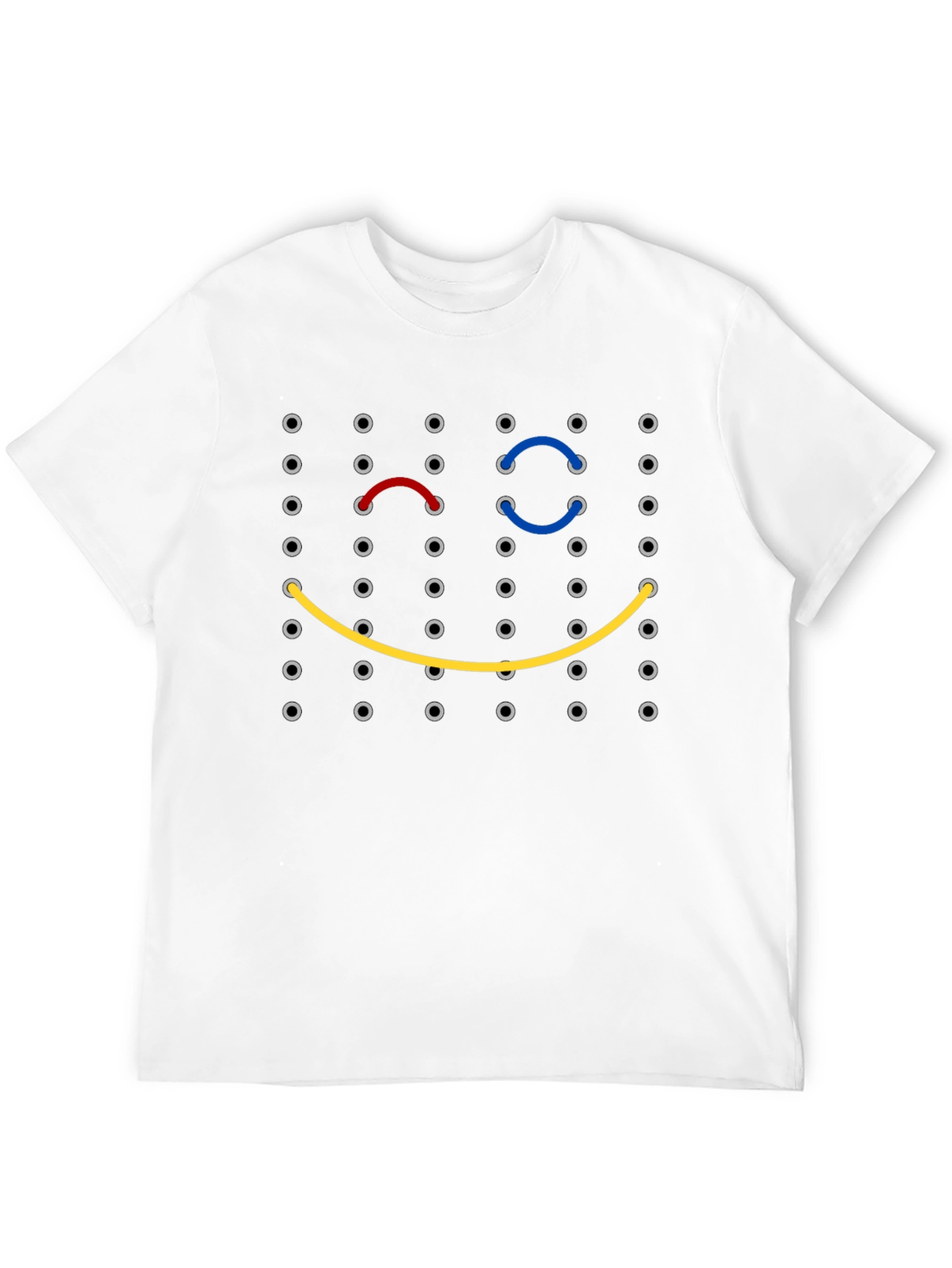 Lace-Up Smiley Face T-Shirt - Unique Graphic Tee