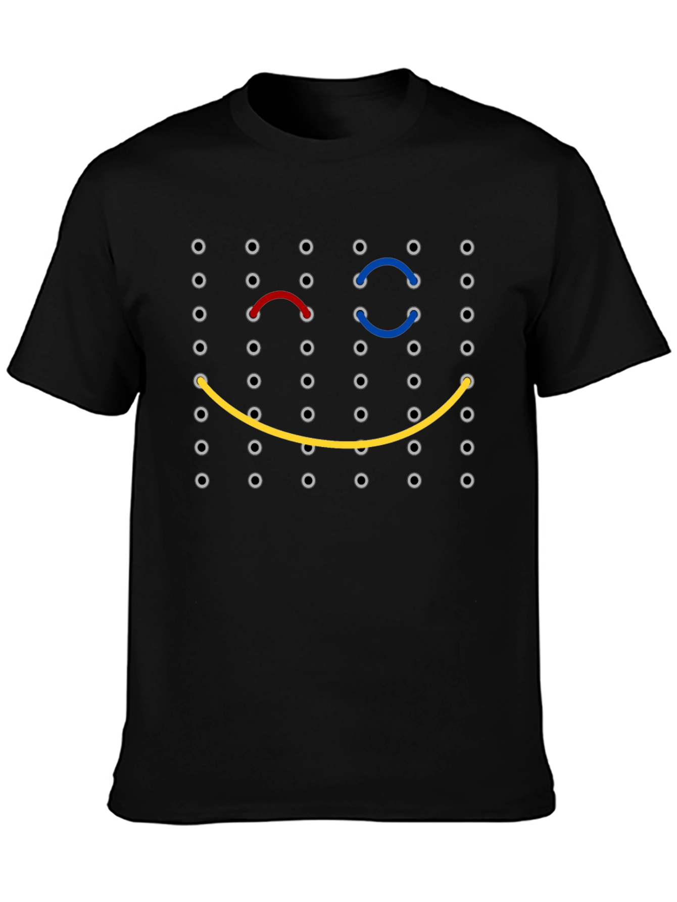 Lace-Up Smiley Face T-Shirt - Unique Graphic Tee