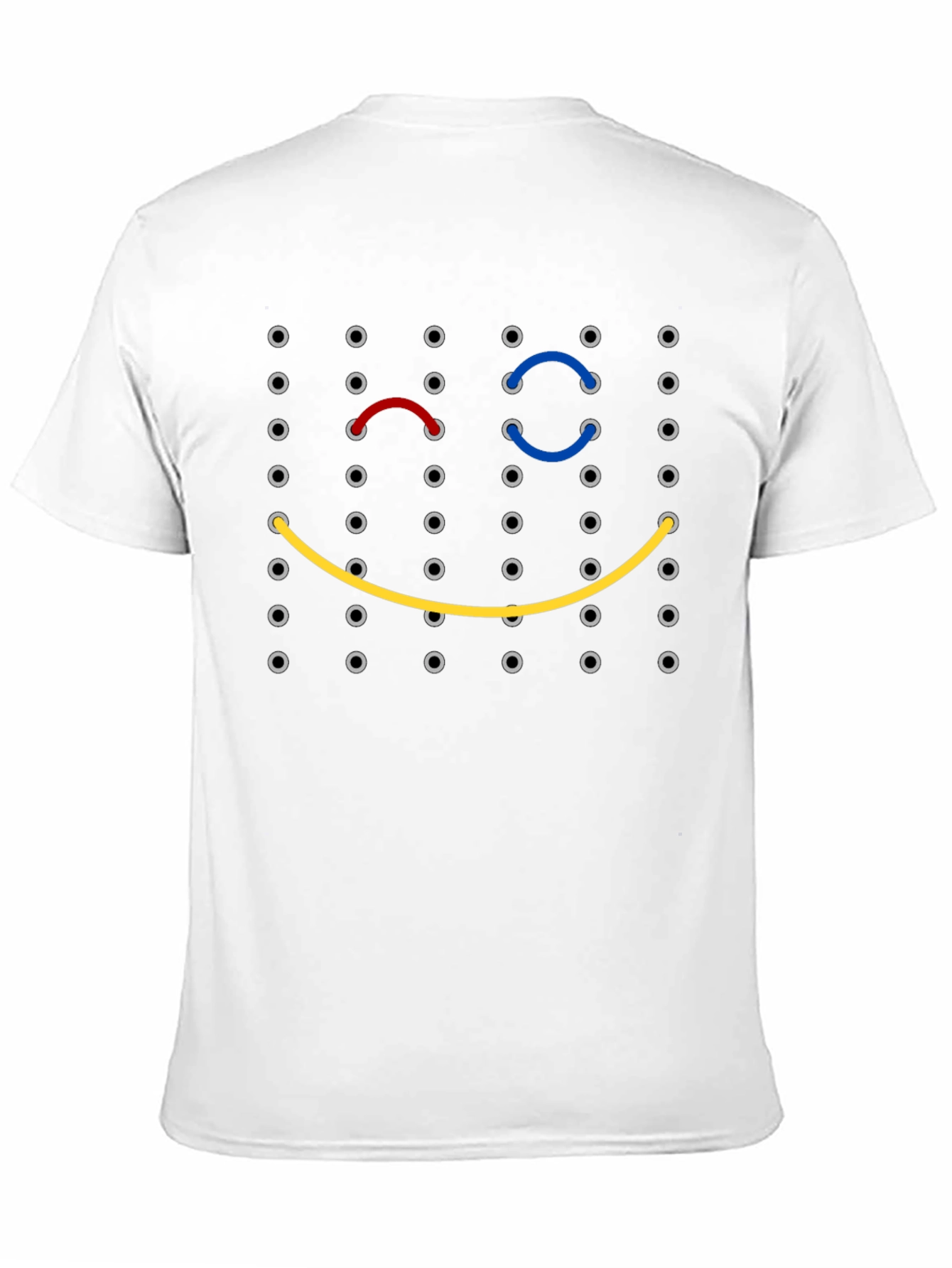 Lace-Up Smiley Face T-Shirt - Unique Graphic Tee