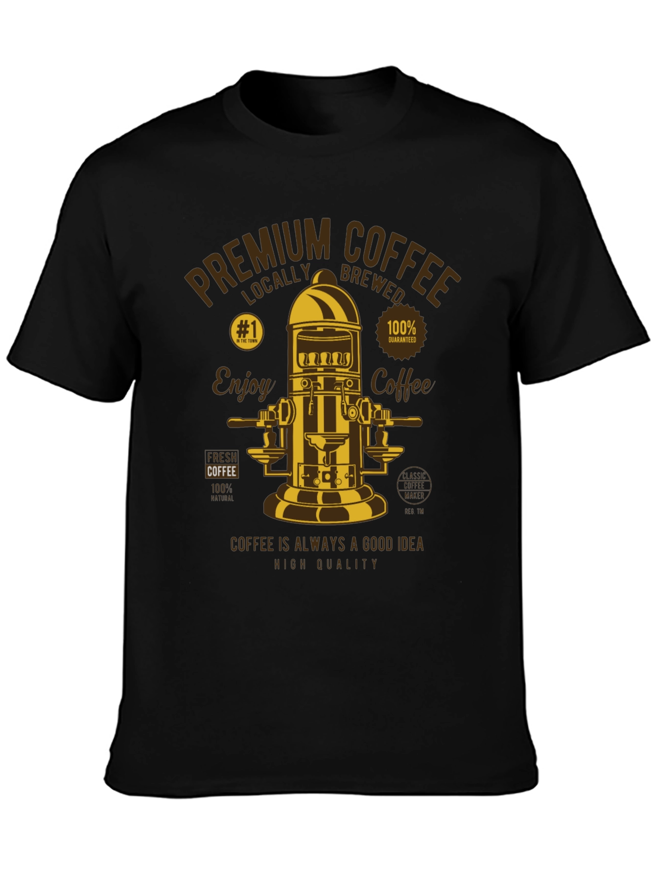 Premium Coffee Graphic Tee - Locally Brewed Style