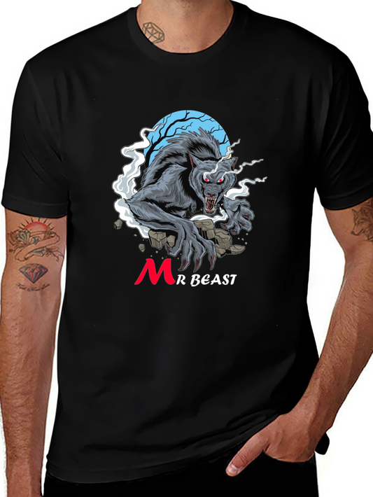 MrBeast Werewolf Black T-Shirt