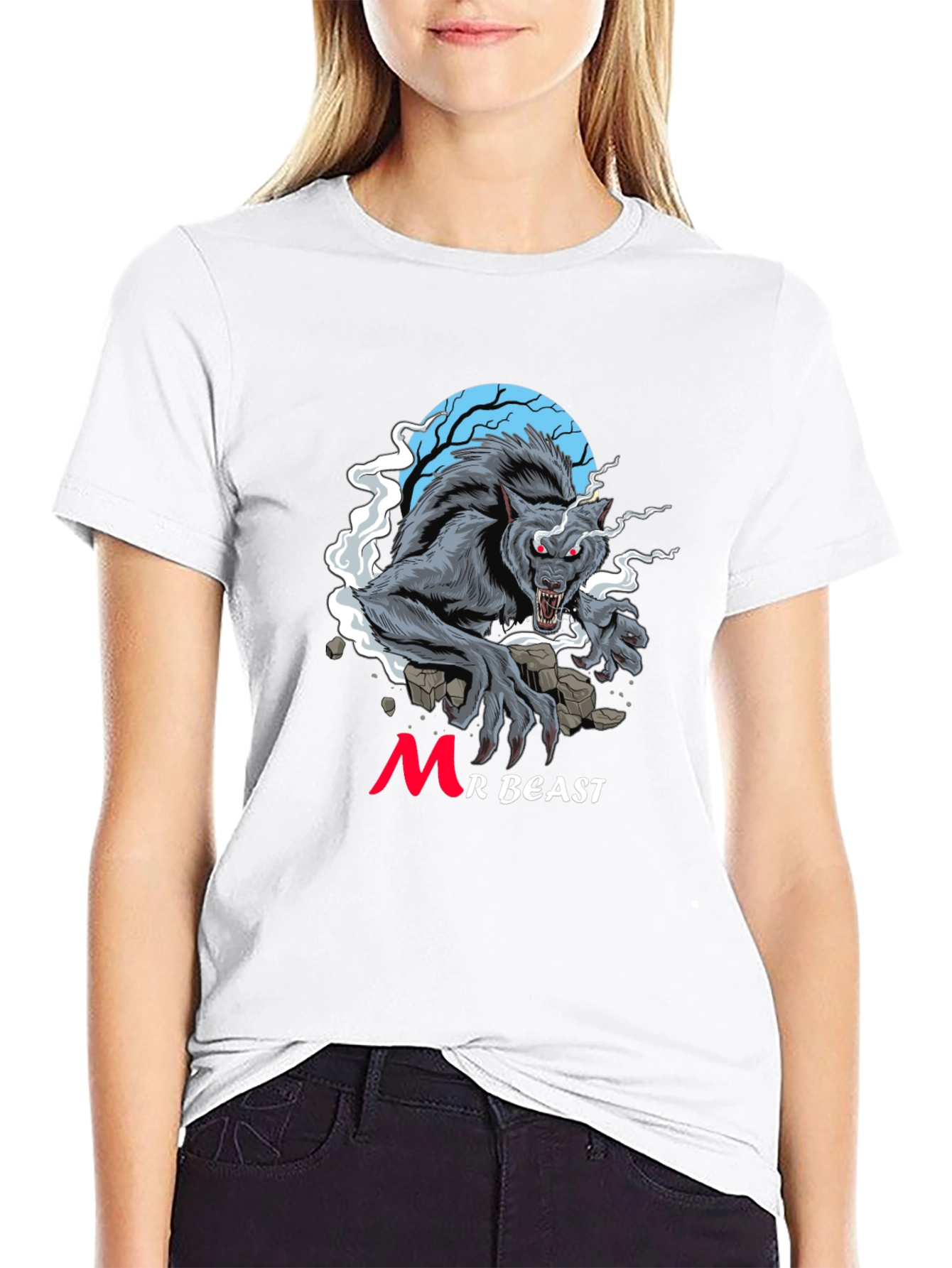 MrBeast Werewolf Black T-Shirt