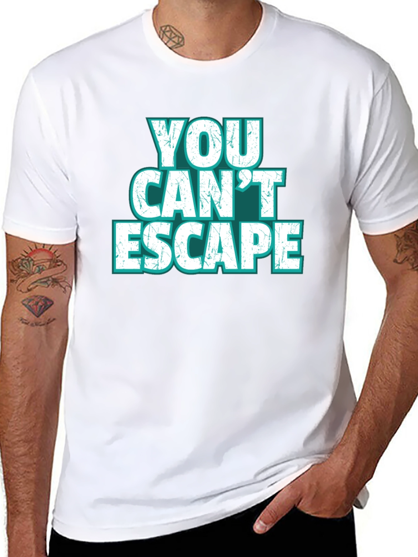You Cant Escape Graphic Tee - Bold Statement Shirt