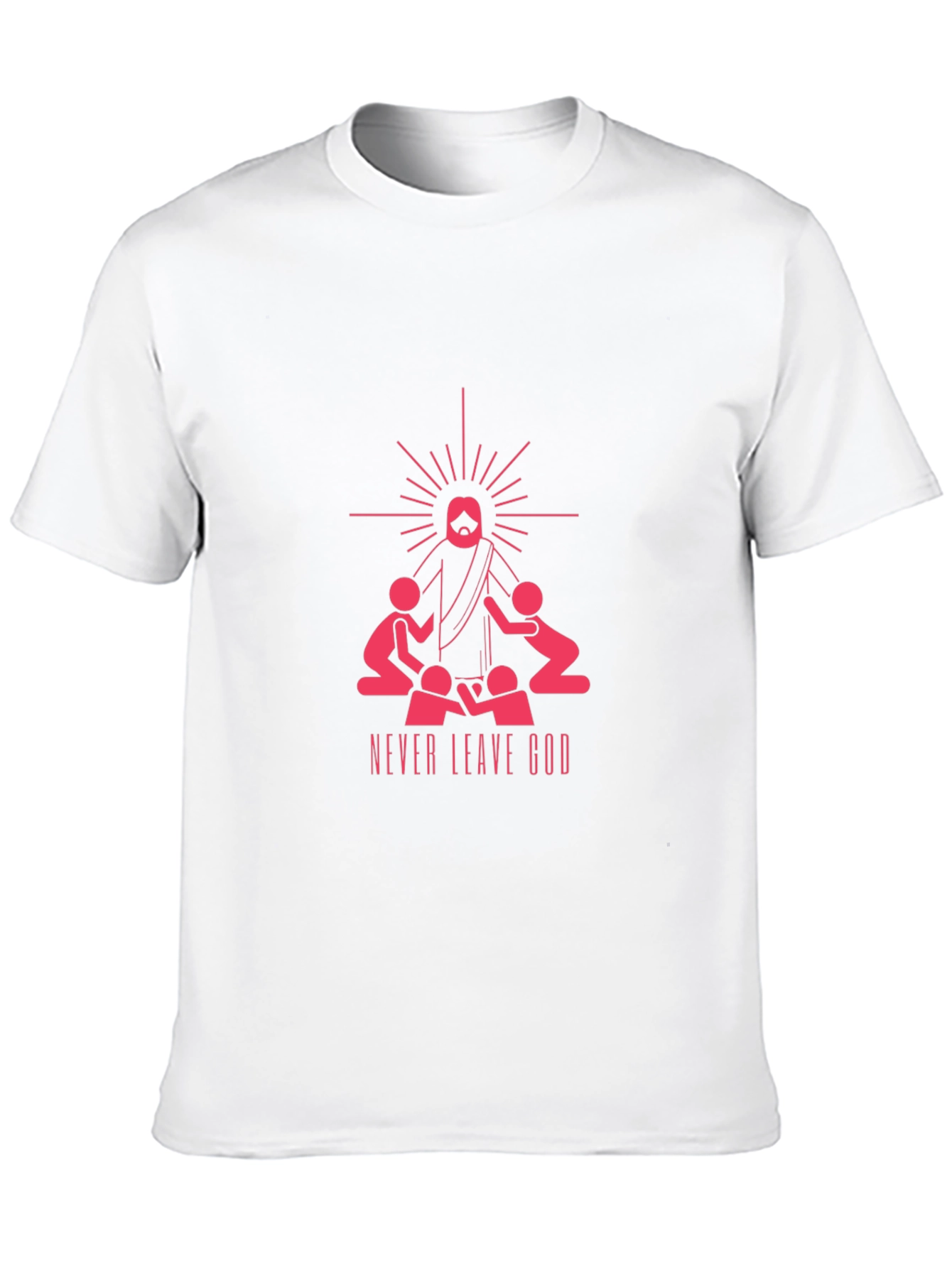 Never Leave God Graphic Tee - Christian T-Shirt