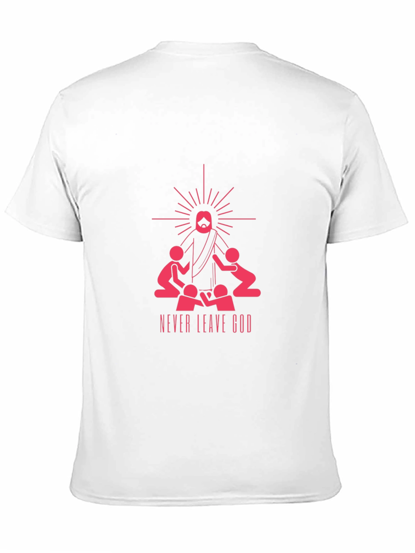 Never Leave God Graphic Tee - Christian T-Shirt