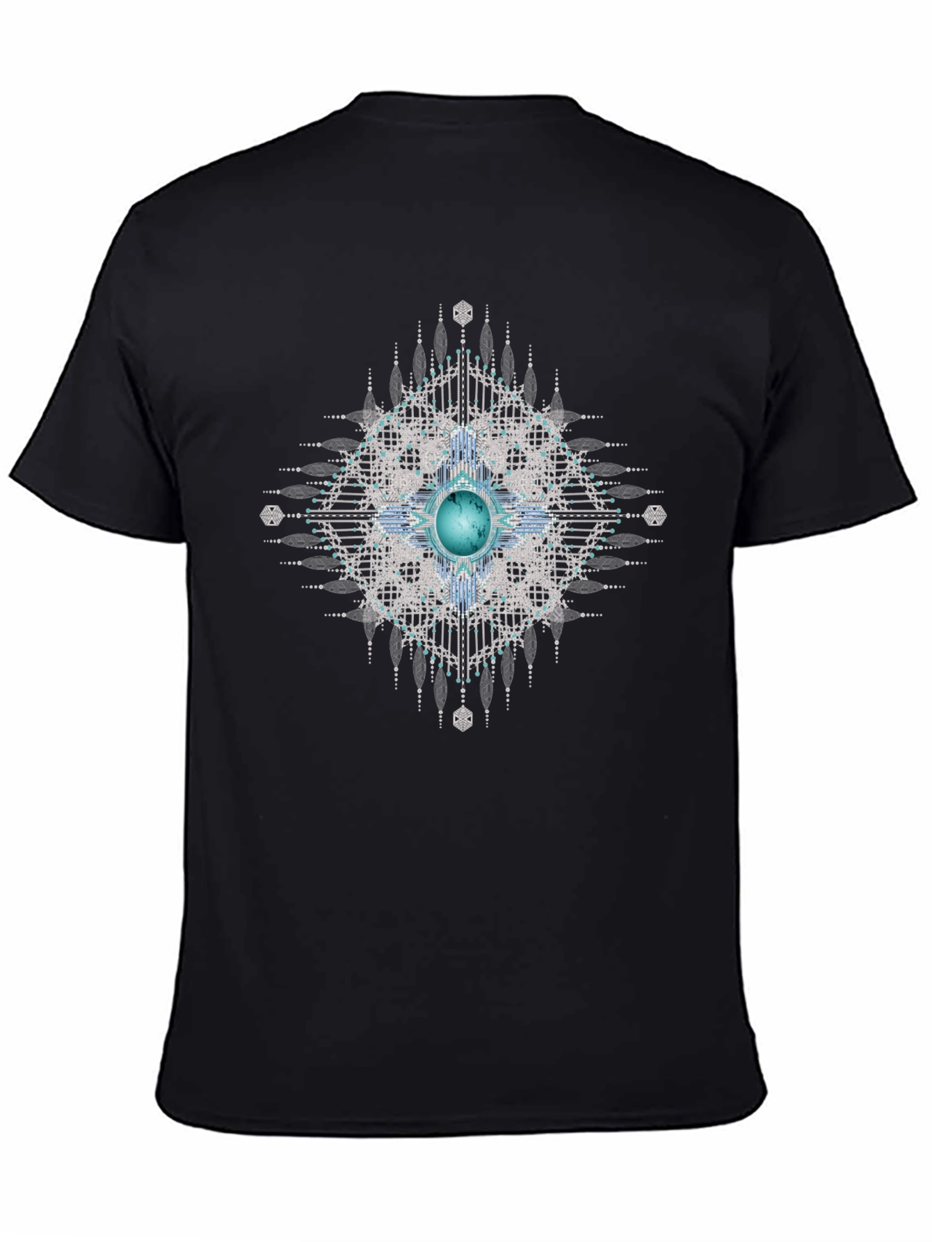 Geometric Gem Black T-Shirt