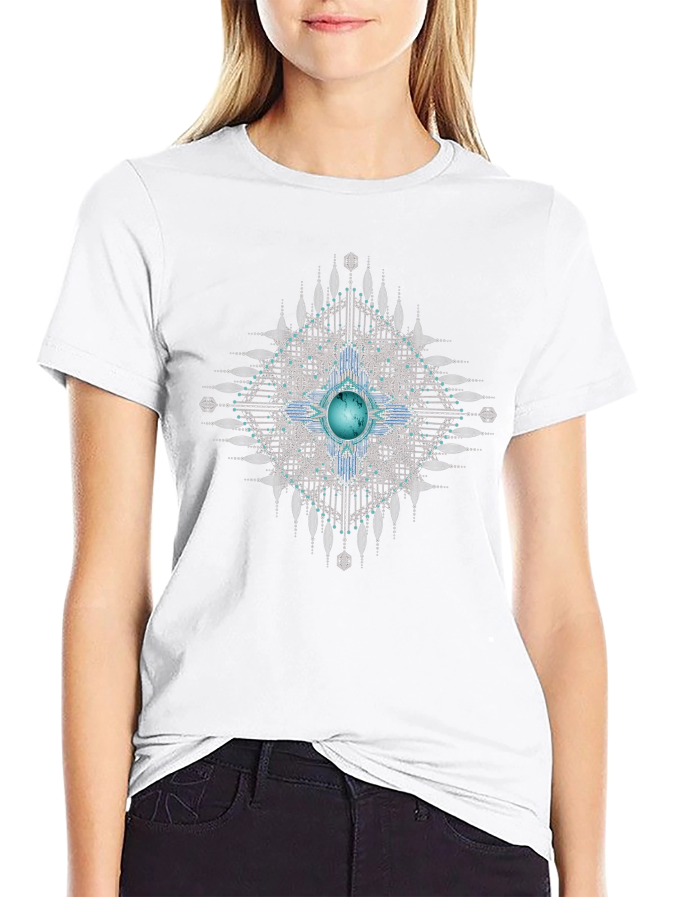 Geometric Gem Black T-Shirt