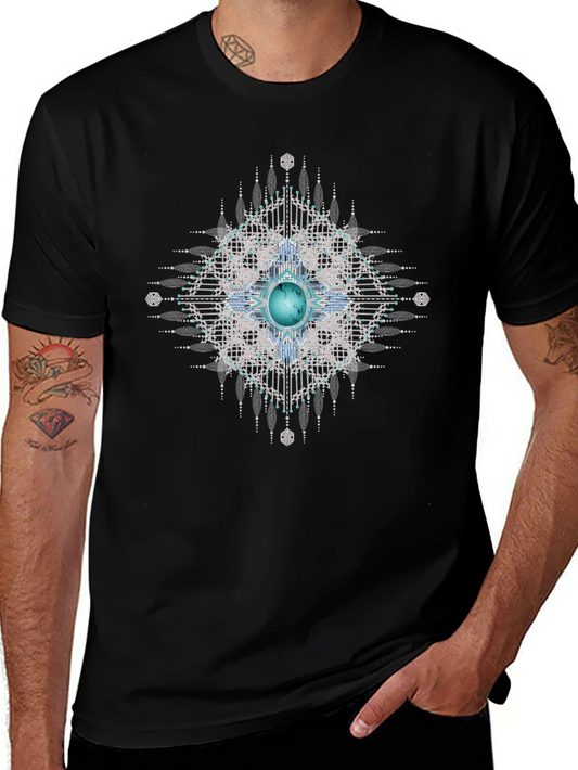 Geometric Gem Black T-Shirt