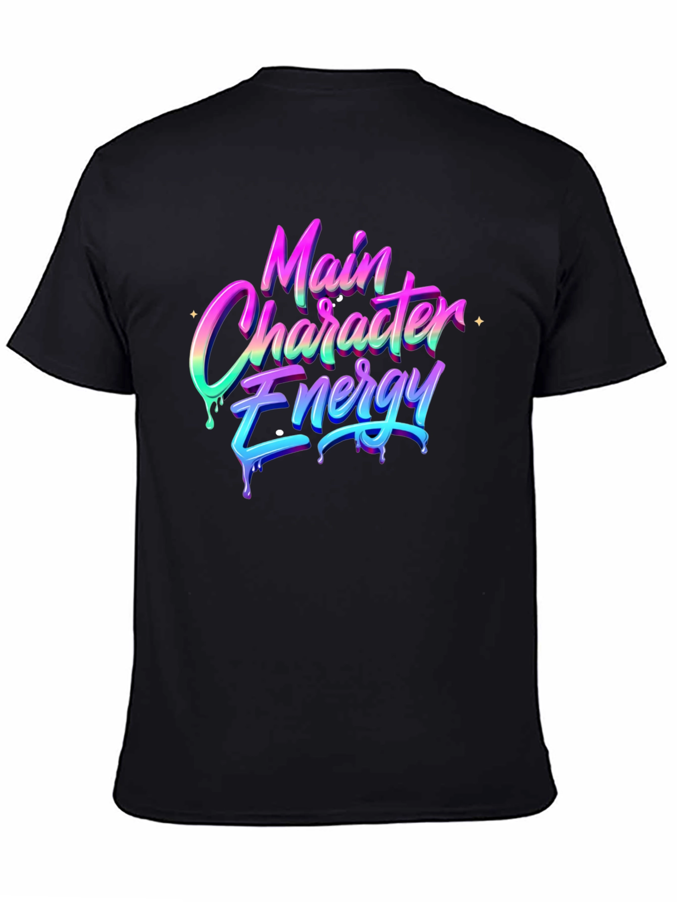 Main Character Energy Black T-Shirt