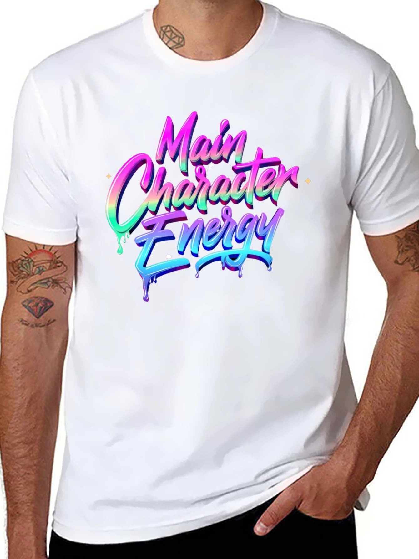 Main Character Energy Black T-Shirt
