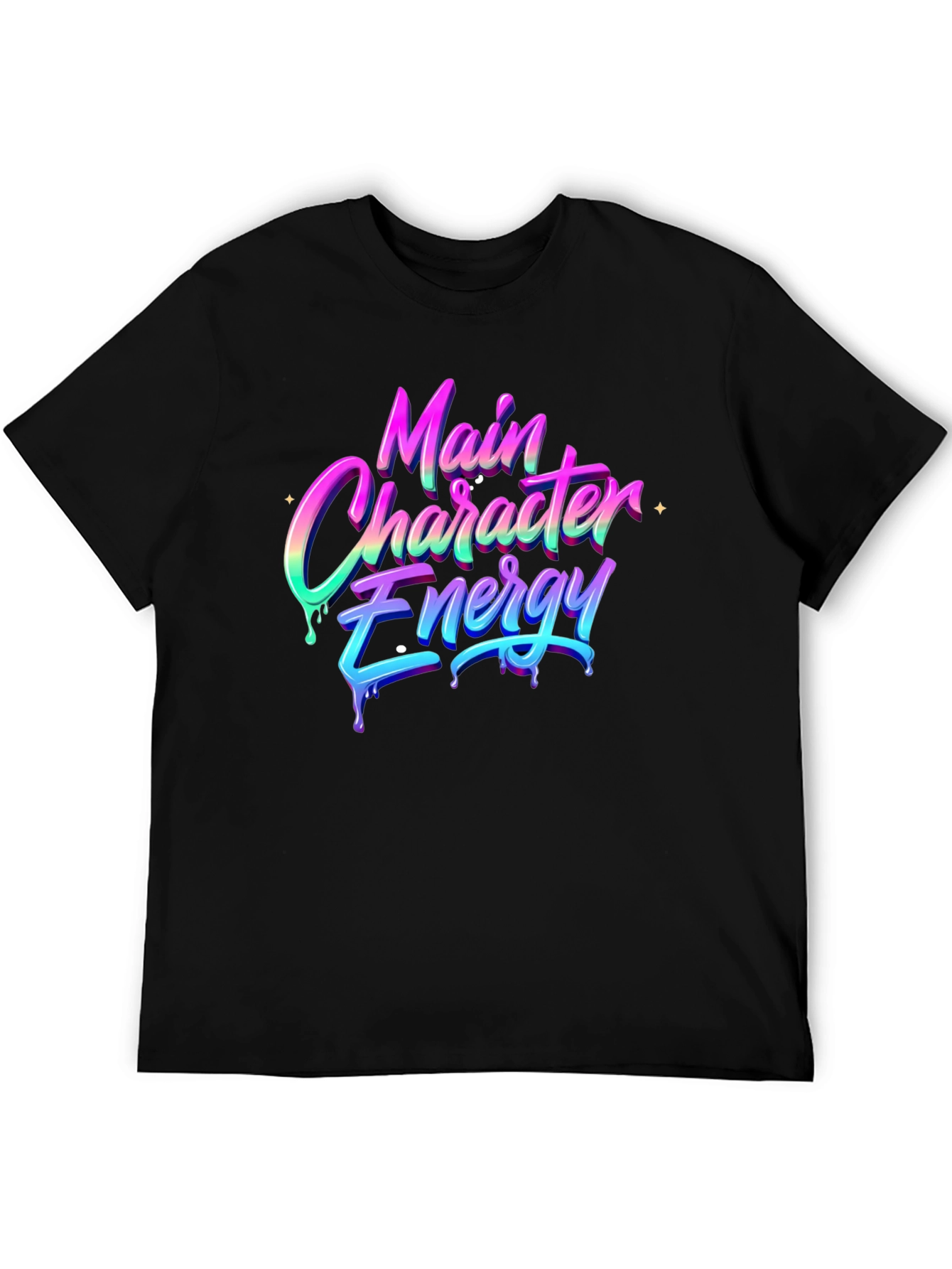 Main Character Energy Black T-Shirt