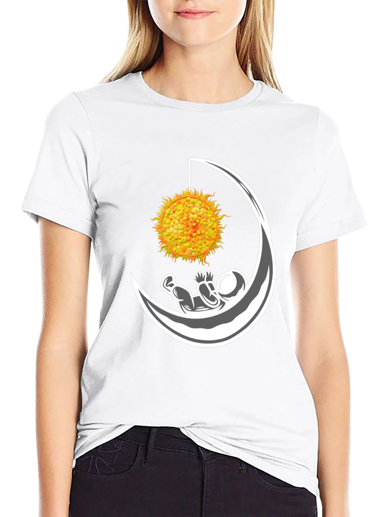 Astronaut in Moon with Sun T-Shirt