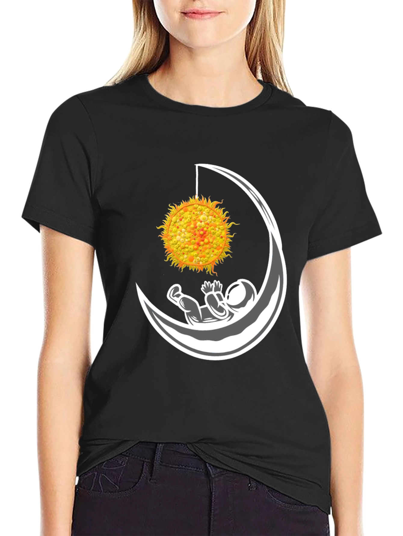 Astronaut in Moon with Sun T-Shirt
