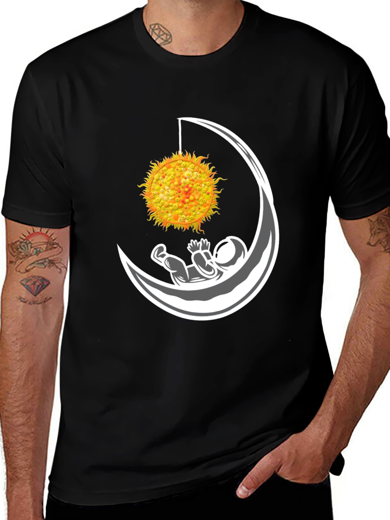 Astronaut in Moon with Sun T-Shirt