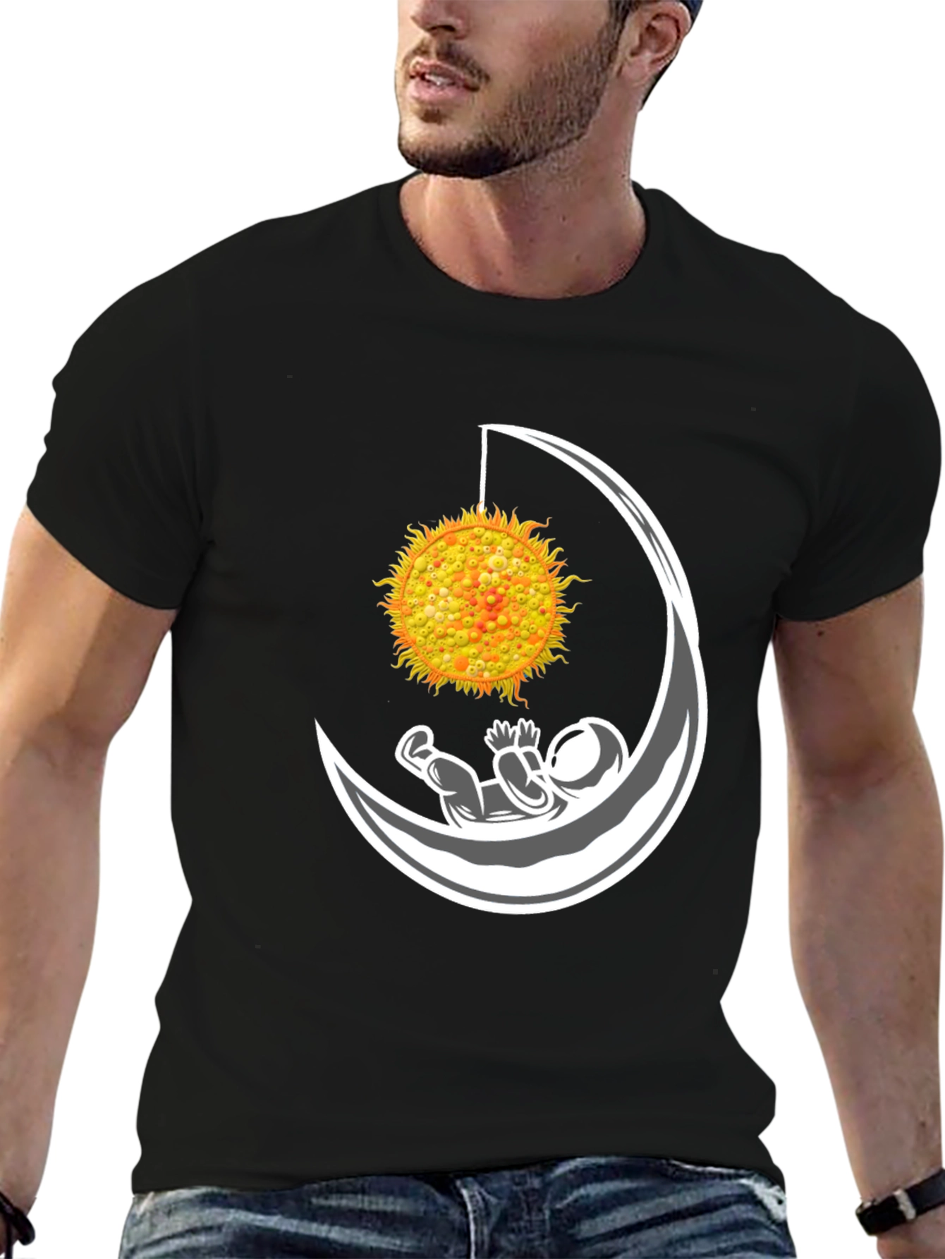 Astronaut in Moon with Sun T-Shirt