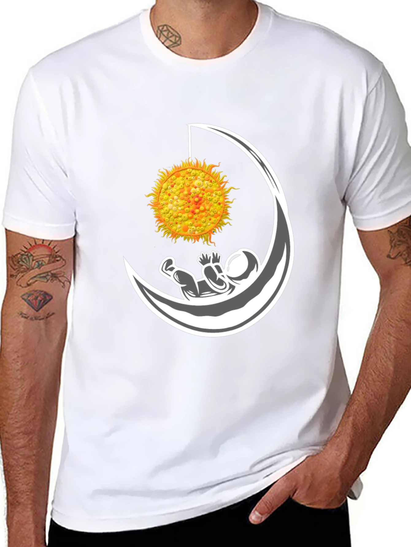 Astronaut in Moon with Sun T-Shirt