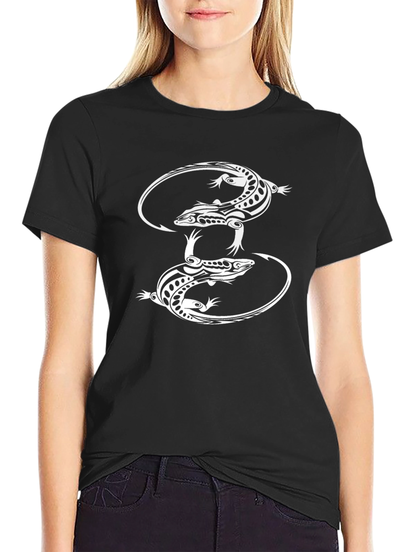 Lizard Print Tee - Stylish Graphic T-Shirt